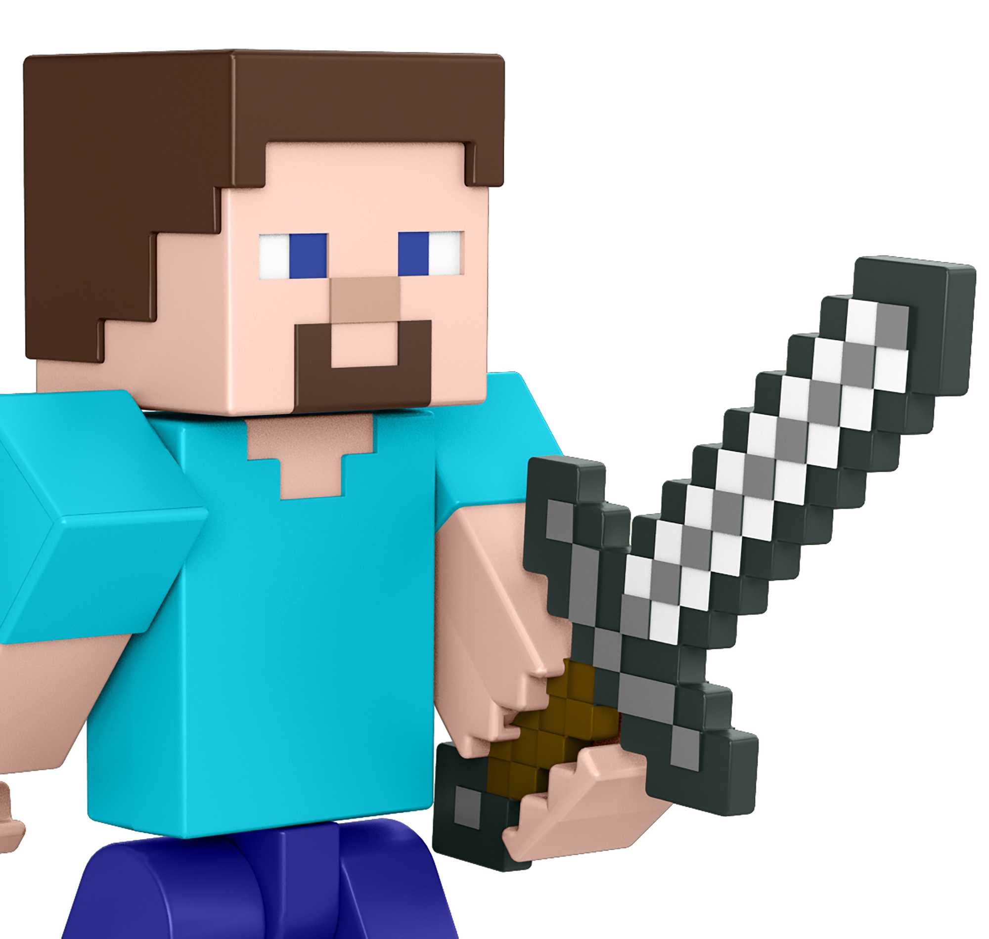  Minecraft Steve Figura de acción, 3.25 pulgadas, con 1 pieza  Build-a-Portal y 1 accesorio, juguete de construcción inspirado en los  videojuegos, regalo coleccionable para fanáticos y niños a partir de 6