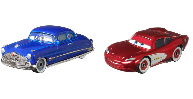 Disney and Pixar Cars 3, Doc Hudson & Cruisin' Lightning McQueen 2-Pack, 1:55 Scale Die-Cast Fan Favorite Character Vehicles for Racing and Storytelling Fun
