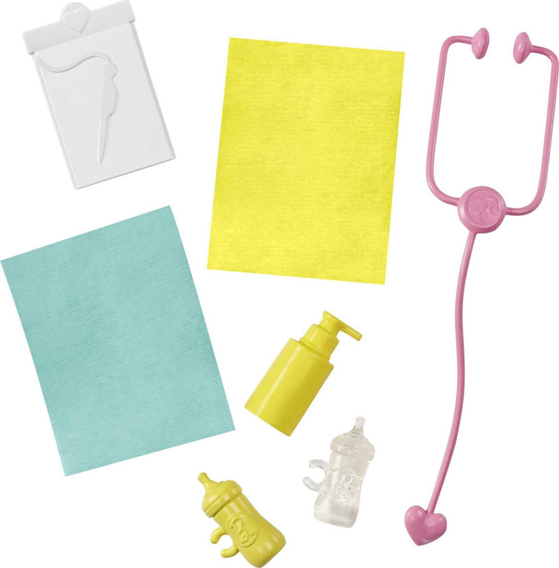 Barbie Baby Doctor Playset with Blonde Doll, 2 Infant Dolls, Exam Table and Accessories, Stethoscope, Chart and Mobile