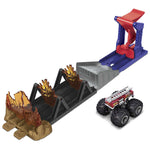 Hot Wheels Monster Trucks Fire Through Hero Playset