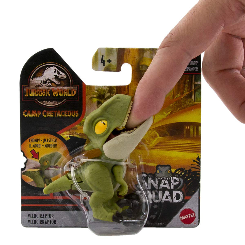 Jurassic World Camp Cretaceous Snap Squad Green Velociraptor Figure