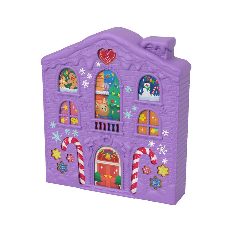 Polly Pocket Advent Calendar, Winter House Design, 4 Floors with 8 Rooms, 25 Surprises to Discover, Great for Ages 4 Years Old & Up