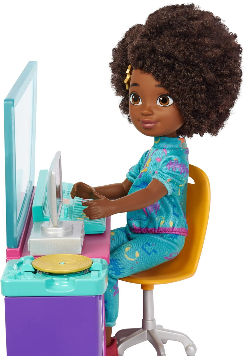 Karma’s World Making Rhymes Recording Studio 13-Piece Playset with Karma Doll (8.7-in), Mixing Booth, Guitar, Collectible Record, & More