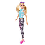 Barbie Fashionistas Doll #158, Long Blonde Pigtails Wearing Teal Sport Top, Patterned Leggings, Pink Sneakers & Sunglasses