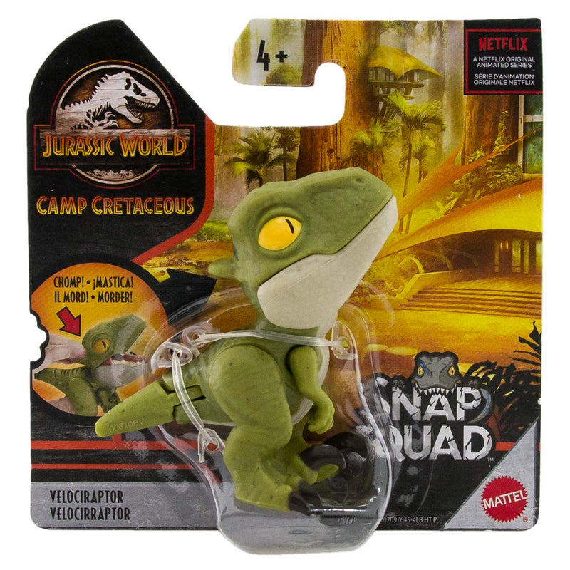 Jurassic World Camp Cretaceous Snap Squad Green Velociraptor Figure