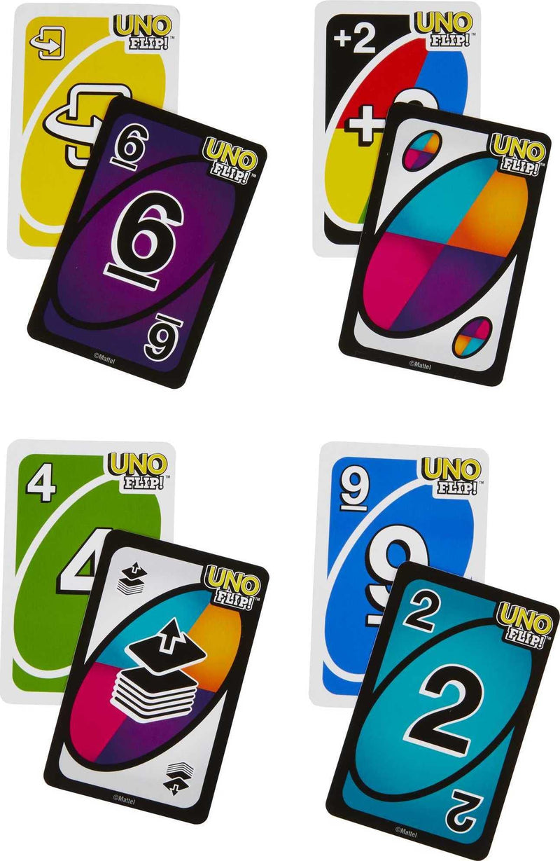 UNO FLIP! Family Card Game, with 112 Cards in a Sturdy Storage Tin