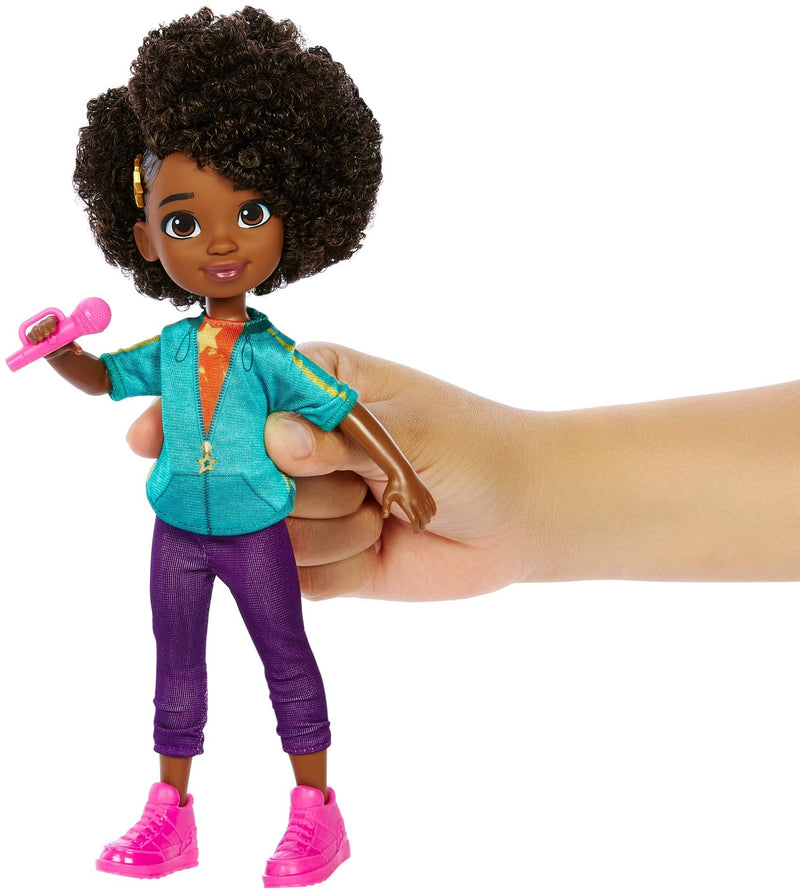 Karma’s World Doll with Microphone Accessory, Karma Grant 8.7-inch Doll