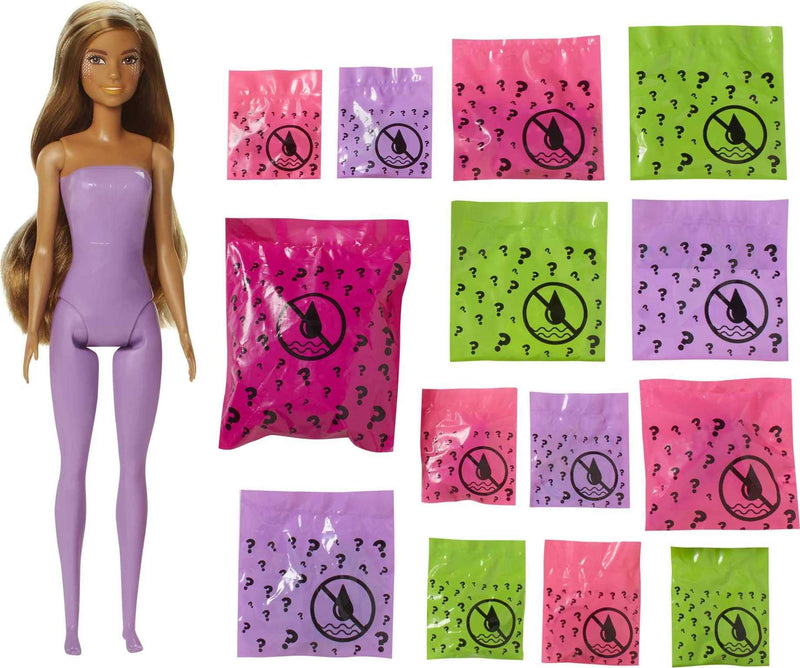 Barbie Color Reveal Peel Mermaid Fashion Reveal Doll Set with 25 Surprises