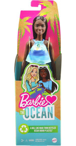 Barbie Loves The Ocean Beach-Themed Doll (11.5-inch Brunette), Made from Recycled Plastics