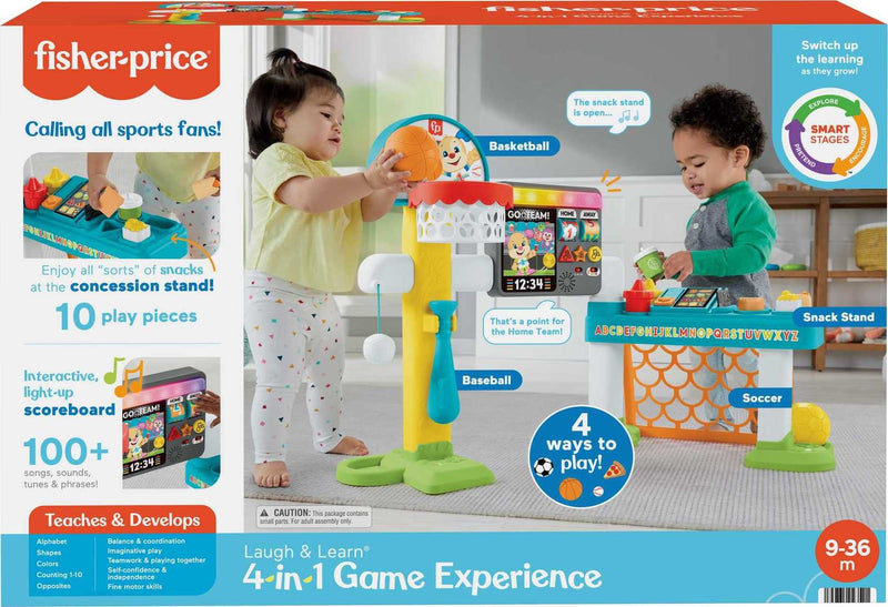 Fisher-Price Laugh & Learn Sports Baby Activity Center, Basketball Soccer and Baseball Toys