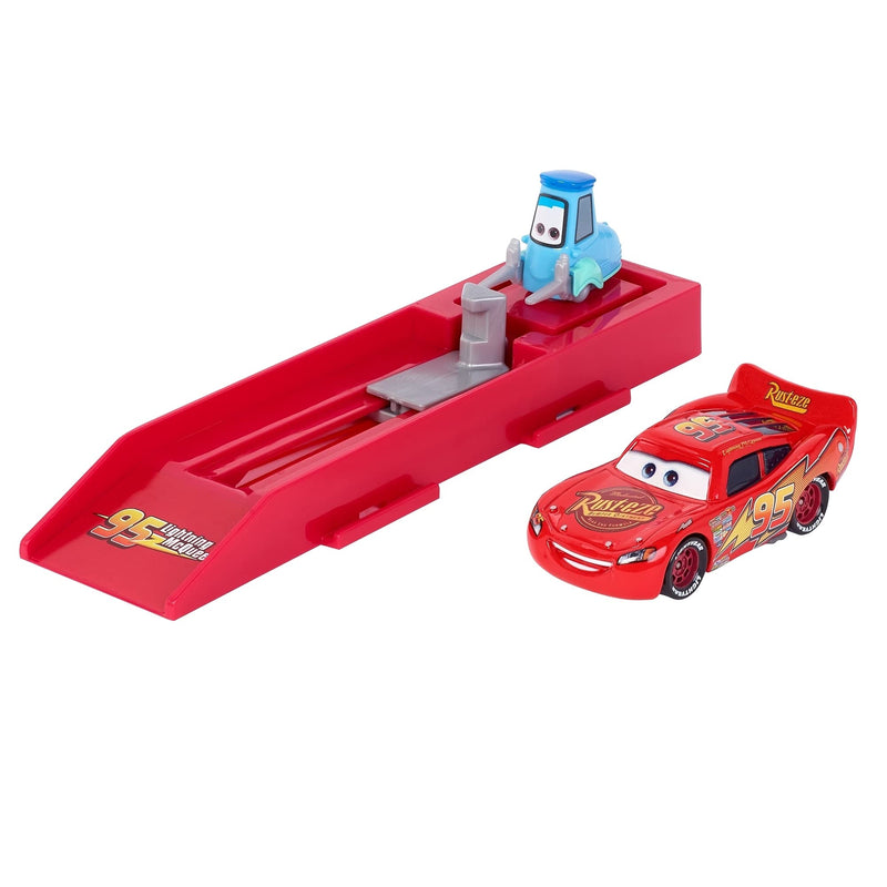 Pixar Cars Slam Metal Series Lightning McQueen & Launcher