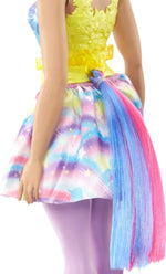 Barbie Dreamtopia Unicorn Doll (Curvy, Blue & Purple Hair), with Skirt, Removable Unicorn Tail & Headband