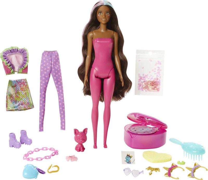 Barbie Color Reveal Peel Unicorn Fashion Reveal Doll Set with 25 Surprises