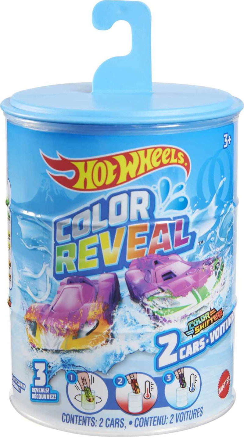 Hot Wheels Color Reveal 2 Pack of 1:64 Scale Vehicles with Surprise Reveal & Repeat Color-Change
