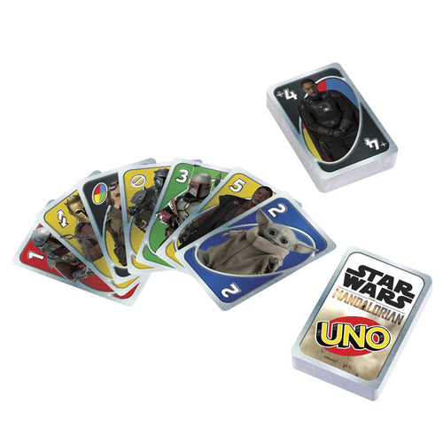 UNO Star Wars The Mandalorian in Storage Tin, Themed Deck & Special Rule, Gift for Kid, Adult & Family Game Nights