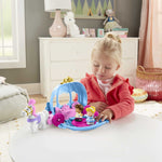 Disney Princess Cinderella’s Dancing Carriage by Little People, Toddler Toys, Transforming Carriage Vehicle and playset with Horse and Figures