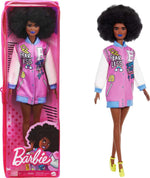 Barbie Fashionistas Doll #156 with Brunette Afro & Blue Lips