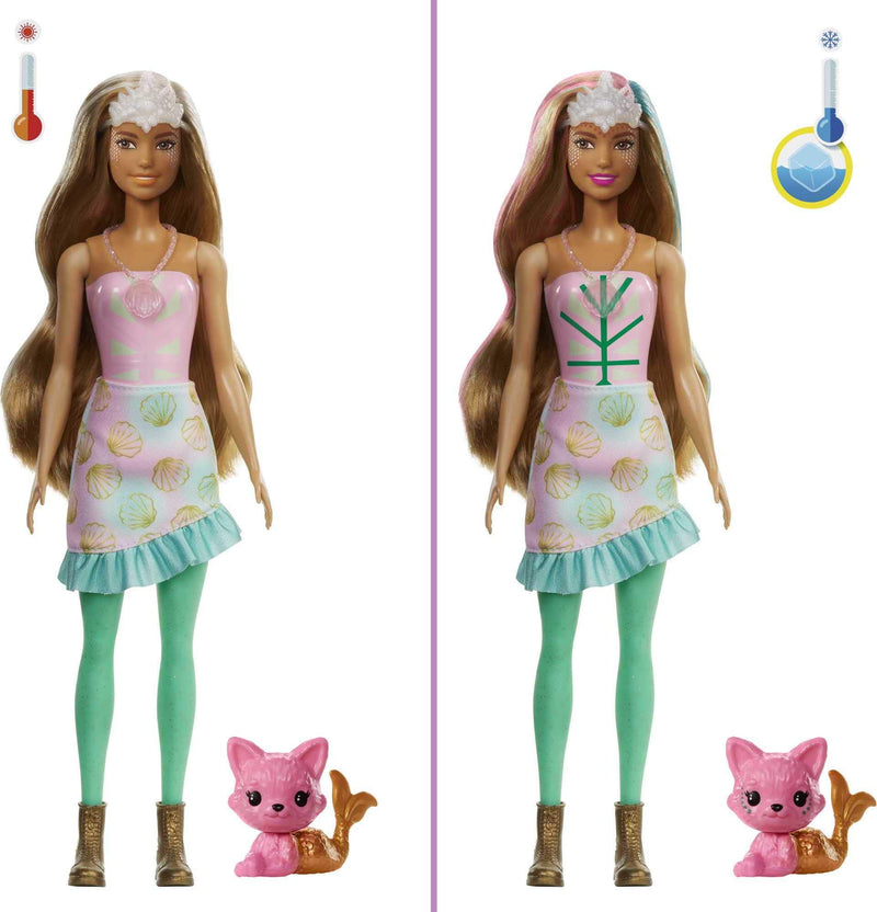 Barbie Color Reveal Peel Mermaid Fashion Reveal Doll Set with 25 Surprises