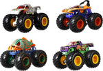 Hot Wheels Monster Trucks 1:64 Scale 4-Pack with Giant Wheels [Styles May Vary]