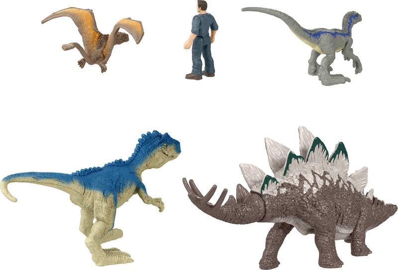 Jurassic World Dominion Chaotic Cargo Pack of 5 Mini Figures with Instant Pose Changes
