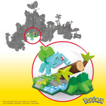 Mega Pokemon Bulbasaur's Forest Trek Building Set with 82 Compatible Bricks and Pieces Connect with Other Worlds