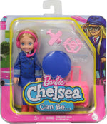 Barbie Chelsea Can Be Playset with Blonde Chelsea Pilot Doll (6-in), Luggage, Headset, Cockpit Wheel, Mini Plane, & Glasses