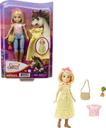 Mattel Spirit Untamed Abigail Doll (Approx.7-in), 2 Fashion Outfits, Purse & Horse-Themed Accessory