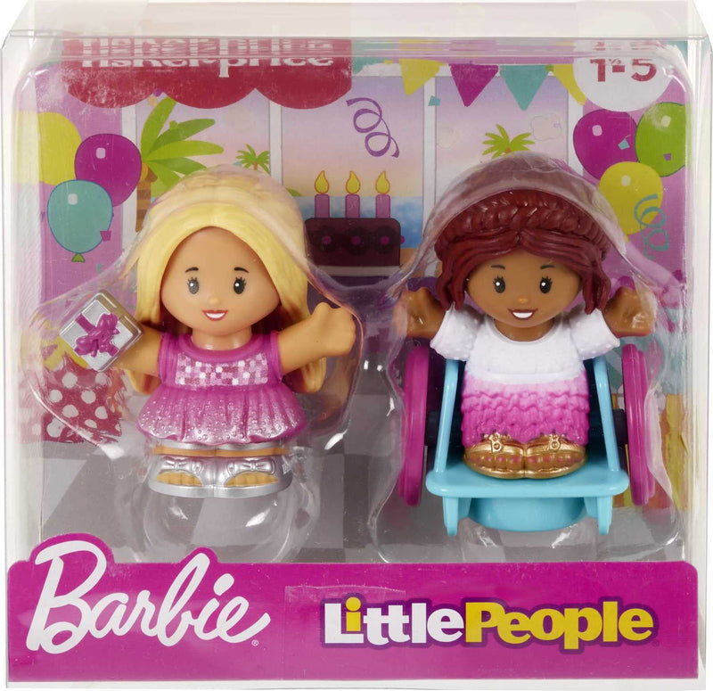 Barbie Party Figure Set by Fisher-Price Little People, 2-Pack of Toys