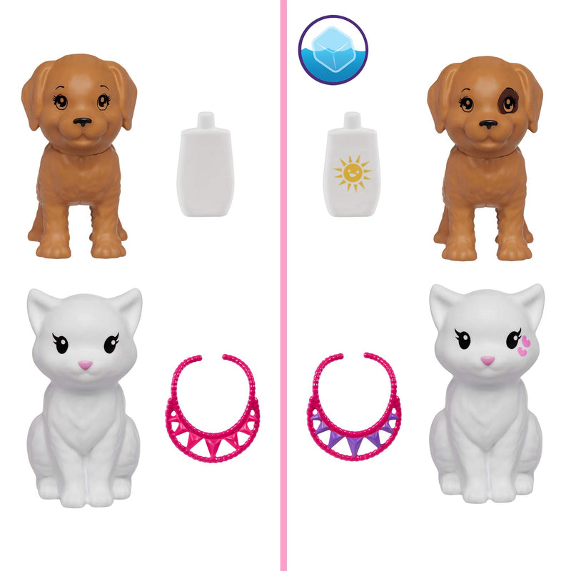 Barbie Color Reveal Doll Set with 25 Surprises Including 2 Pets & Day-to-Night Transformation