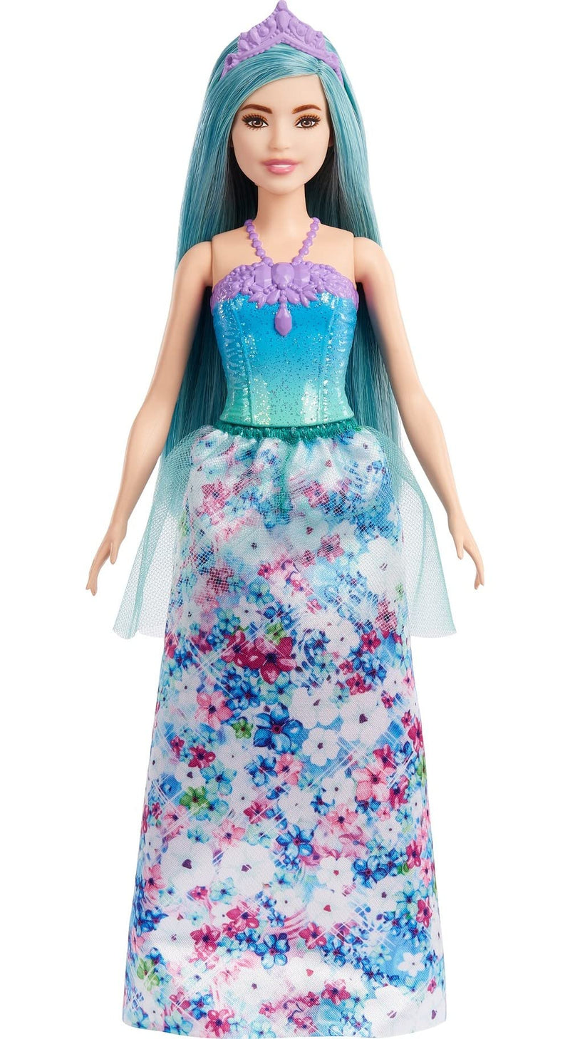 Barbie Dreamtopia Princess Doll (Petite, Turquoise Hair), with Sparkly Bodice, Princess Skirt and Tiara