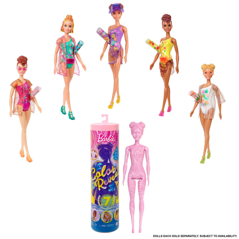 Barbie Color Reveal Doll with 7 Surprises Sand & Sun Series