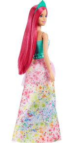 Barbie Dreamtopia Princess Doll (Dark-Pink Hair), with Sparkly Bodice, Princess Skirt and Tiara