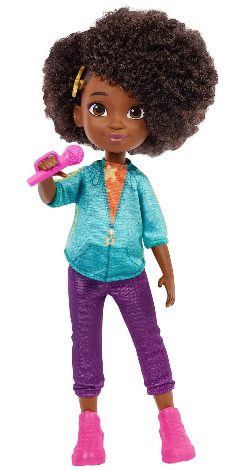 Karma’s World Doll with Microphone Accessory, Karma Grant 8.7-inch Doll