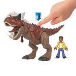 Fisher-Price Imaginext Jurassic World Camp Cretaceous Carnotaurus Dinosaur & Darius Figure Set