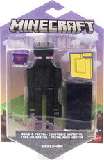 Minecraft Enderman Action Figure, 3.25-in, with 1 Build-a-Portal Piece & 1 Accessory, Building Toy Inspired by Video Game