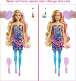 Barbie Color Reveal Doll with 7 Surprises: 4 Bags Contain Skirt, Shoes, Earrings & Brush; Water Reveals Confetti-Print; Doll’s Look & Color Change on Hair & Face; Party Series