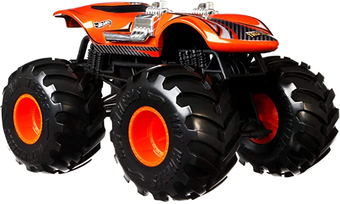 Hot Wheels Monster Truck 1:24 Scale Twin Mill Vehicle with Giant Wheels