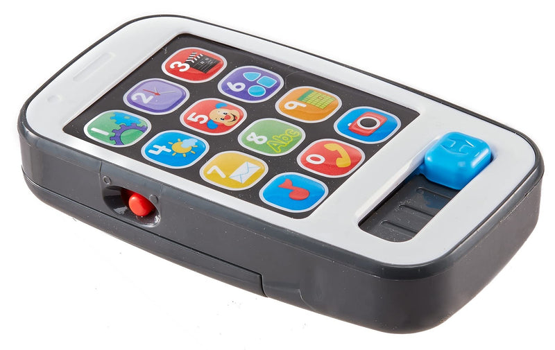 Fisher-Price Laugh & Learn Smart Phone Gray, Light-up Musical Pretend Phone for Infants and Toddlers