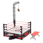 WWE Wrekkin Kickout Ring Playset 13-in (33.02-cm) x 20-in (50.8-cm) & 2 Modes: Randomized Ref & Springboard Launcher, Includes Crane, WWE Championship & Breakaway Table, Gift for Ages 6 Years Old & Up