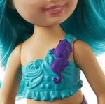 Barbie Dreamtopia Chelsea Mermaid Doll, 6.5-inch with Teal Hair and Tail