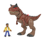 Fisher-Price Imaginext Jurassic World Camp Cretaceous Carnotaurus Dinosaur & Darius Figure Set