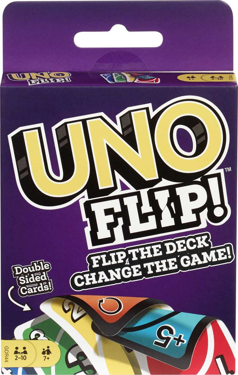 UNO FLIP! Family Card Game, with 112 Cards in a Sturdy Storage Tin