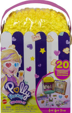 Polly Pocket Un-Box-It Playset, Popcorn Shaped Box Opens to a Movie Theater Adventure