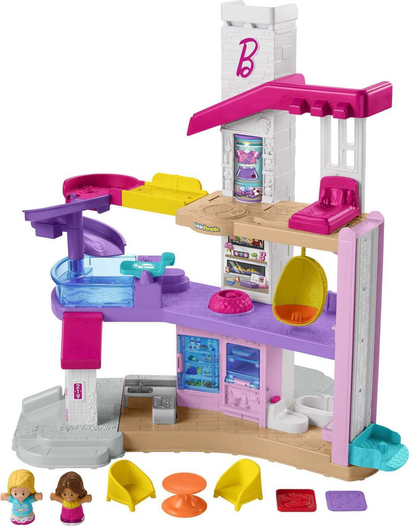 Barbie Little DreamHouse by Fisher-Price Little People, Interactive Toddler Playset