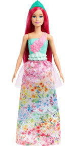 Barbie Dreamtopia Princess Doll (Dark-Pink Hair), with Sparkly Bodice, Princess Skirt and Tiara
