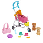 Barbie Stroll ‘n Play Pups Playset with Brunette Doll