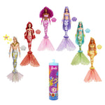 Barbie Color Reveal Mermaid Doll with 7 Unboxing Surprises: Metallic Blue with Rainbows - Water Reveals Full Look & Color Change - Styles May Vary