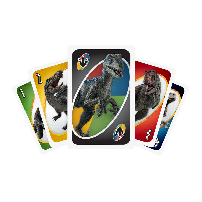 UNO Jurassic World Dominion Card Game with Themed Deck & Special Rule