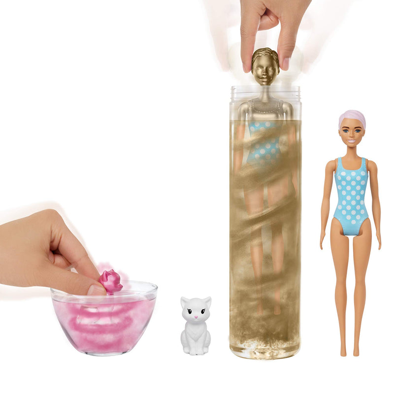Barbie Color Reveal Doll Set with 25 Surprises Including 2 Pets & Day-to-Night Transformation
