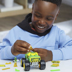 Hot Wheels Mega Gunkster Monster Truck Building Set with 69 Pieces with Micro Figure Driver Figure